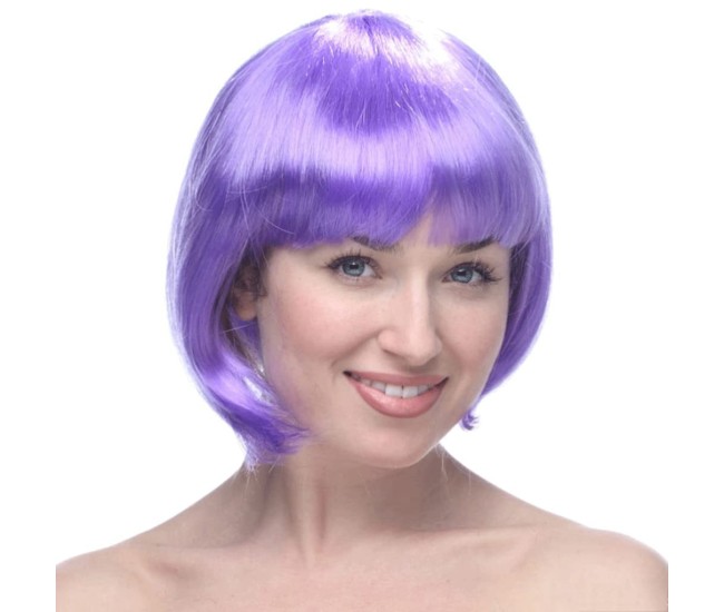 Peruca Cosplay, Flippy, Tunsoare Bob cu Breton, pentru Carnaval, Halloween, Petreceri Tematice, din PET, Marime Universala, Mov Peruca Cosplay, Flippy, Tunsoare Bob cu Breton, pentru Carnaval, Halloween, Petreceri Tematice, din PET, Marime Universala, Mov