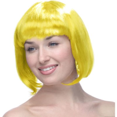 Peruca Cosplay, Flippy, Tunsoare Bob cu Breton, pentru Carnaval, Halloween, Petreceri Tematice, din PET, Marime Universala, Galben Peruca Cosplay, Flippy, Tunsoare Bob cu Breton, pentru Carnaval, Halloween, Petreceri Tematice, din PET, Marime Universala, Galben