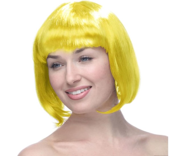 Peruca Cosplay, Flippy, Tunsoare Bob cu Breton, pentru Carnaval, Halloween, Petreceri Tematice, din PET, Marime Universala, Galben Peruca Cosplay, Flippy, Tunsoare Bob cu Breton, pentru Carnaval, Halloween, Petreceri Tematice, din PET, Marime Universala, Galben