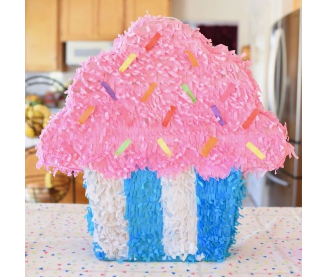 Pinata Briosa CupCake pentru Petrecere, Flippy, din Hartie Creponata si Carton, Pinata pentru Petreceri, 45 x 35 x 10 cm, Roz Pinata Briosa CupCake pentru Petrecere, Flippy, din Hartie Creponata si Carton, Pinata pentru Petreceri, 45 x 35 x 10 cm, Roz