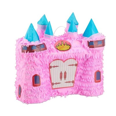 Pinata Castel Printesa pentru Petrecere, Flippy, din Hartie Creponata si Carton, Pinata pentru Petreceri, 40 x 37 x 15 cm, Roz deschis Pinata Castel Printesa pentru Petrecere, Flippy, din Hartie Creponata si Carton, Pinata pentru Petreceri, 40 x 37 x 15 cm, Roz deschis