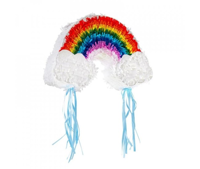 Pinata Curcubeu / Rainbow pentru Petrecere, Flippy, din Hartie si Carton, Pinata pentru Petreceri, 45 x 28 x 9 cm, Multicolor Pinata Curcubeu / Rainbow pentru Petrecere, Flippy, din Hartie si Carton, Pinata pentru Petreceri, 45 x 28 x 9 cm, Multicolor