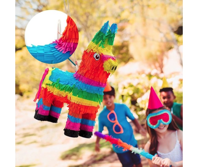 Pinata Magarus pentru Petrecere, Flippy, Pinata din Hartie si Carton, Pinata pentru Copii, 50 x 35 x 10 cm, Multicolor