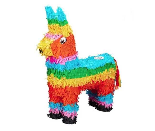 Pinata Magarus pentru Petrecere, Flippy, Pinata din Hartie si Carton, Pinata pentru Copii, 50 x 35 x 10 cm, Multicolor