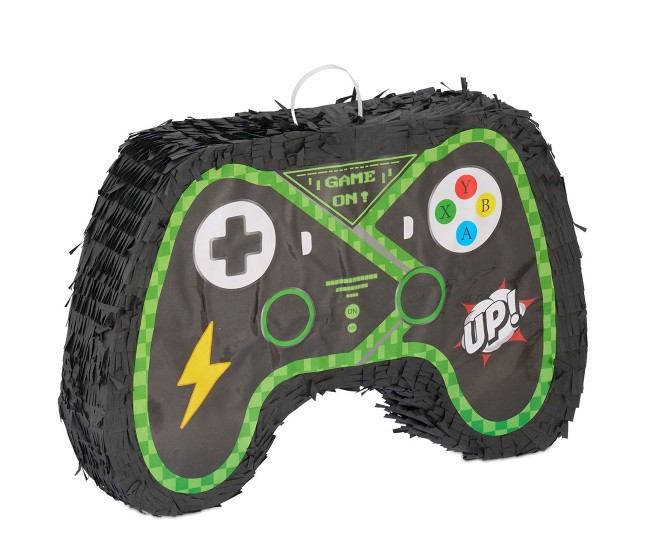 Pinata Controler Gamepad pentru Petrecere, Flippy, din Hartie si Carton, Pinata pentru Petreceri, 42 x 28 x 8 cm, Negru