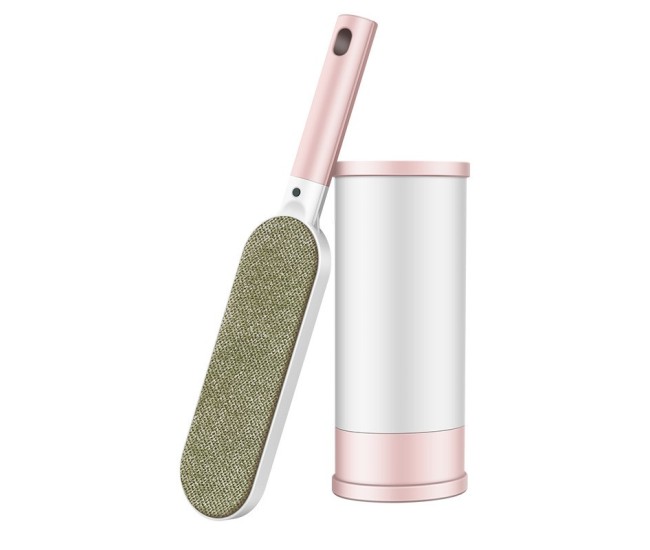 Perie Electrostatica, Flippy, Pentru Curatarea Parului/Scamelor de pe Haine si Tapiterii, 2 Fete, Autocuratare, 31 x 8.5 cm, Roz