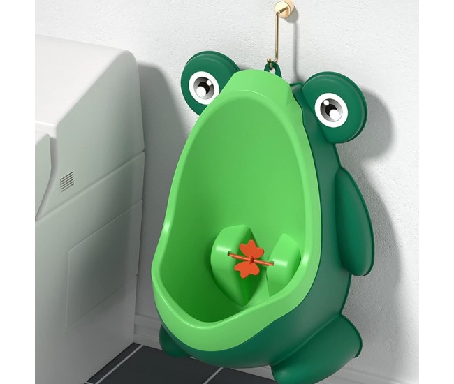 Pisoar pentru Baieti, Flippy, 0-8 Ani, in Forma de Broasca, Perie Inclusa, Montare pe Perete, Carlig Autoadeziv Inclus, 29 x 22.5 cm, Verde Pisoar pentru Baieti, Flippy, 0-8 Ani, in Forma de Broasca, Perie Inclusa, Montare pe Perete, Carlig Autoadeziv Inclus, 29 x 22.5 cm, Verde