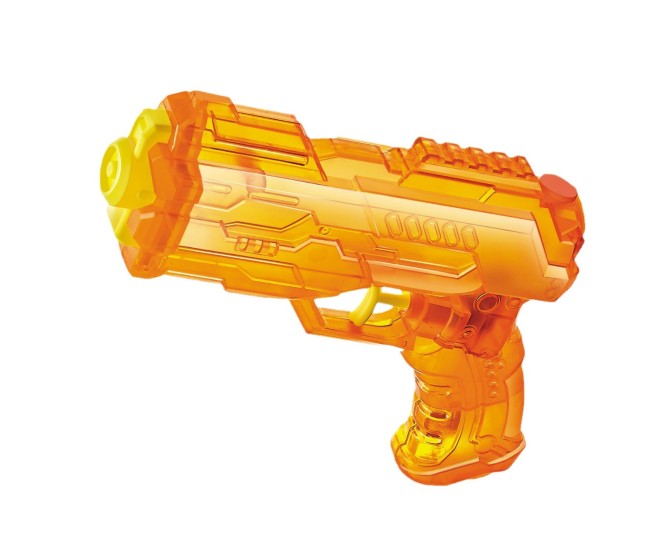 Pistol cu Apa, Flippy, Pistol cu Apa pentru Copii, Manual, din Plastic, 23 x 16 x 4 cm, rezervor 250 ml, Portocaliu