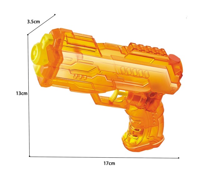 Pistol cu Apa, Flippy, Pistol cu Apa pentru Copii, Manual, din Plastic, 23 x 16 x 4 cm, rezervor 250 ml, Portocaliu