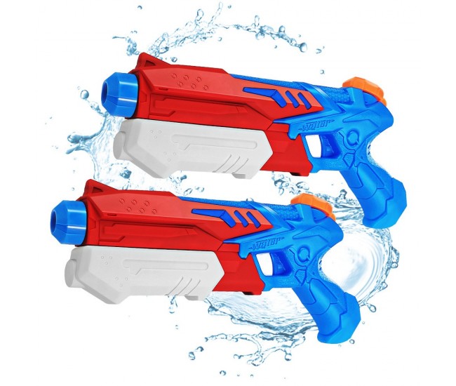 Pistol cu Apa pentru Copii, Rezervor, Pentru Piscina/Plaja, Flippy, 6ani+, Albastru deschis/Rosu, 300ML Pistol cu Apa pentru Copii, Rezervor, Pentru Piscina/Plaja, Flippy, 6ani+, Albastru deschis/Rosu, 300ML