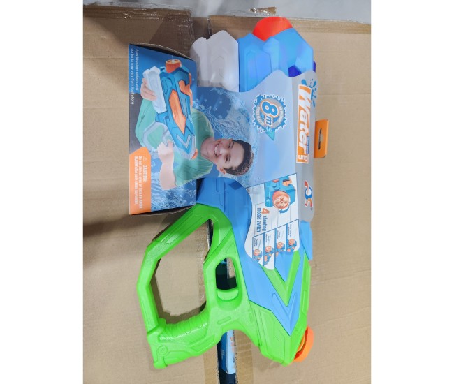 Pistol cu Apa pentru Copii, Rezervor, Pentru Piscina/Plaja, Flippy, 6ani+, Verde-Albastru, 4 duze, 900ML Pistol cu Apa pentru Copii, Rezervor, Pentru Piscina/Plaja, Flippy, 6ani+, Verde-Albastru, 4 duze, 900ML