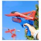 Pistol cu Lansator de Avion, Flippy, din Polistiren+Plastic, +3 Ani, Avion 24 cm, Lansare 10 m, cu Lumini, Albastru/Rosu