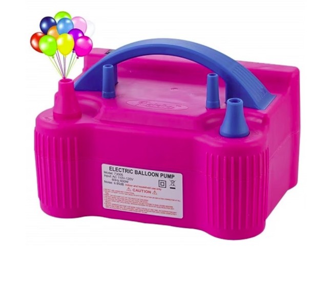 Pompa Electrica de Umflat Baloane, Flippy, cu Doua Iesiri, 220V, Putere 600W, Accesorii petrecere, Mov