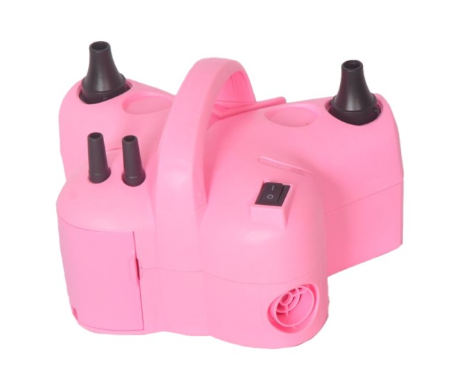 Pompa Electrica de Umflat Baloane, Flippy, cu Doua Iesiri, 220V, Putere 600W, Accesorii petrecere, Roz