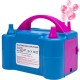 Pompa Electrica Pentru Umflat Baloane, 600 W, Doua Capete de Umflat, din Plastic, 19.5 x 14 x 13 cm, Albastru/Roz