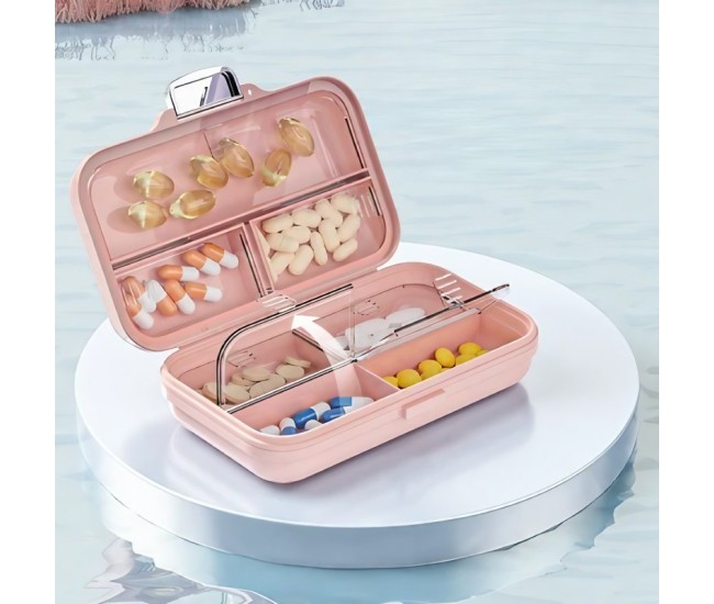 Cutie Medicamente, Flippy, Roz, 7 Compartimente, Portabila si Compacta, 11x7.2x3.5 cm, Ideala pentru Uzul Cotidian Cutie Medicamente, Flippy, Roz, 7 Compartimente, Portabila si Compacta, 11x7.2x3.5 cm, Ideala pentru Uzul Cotidian