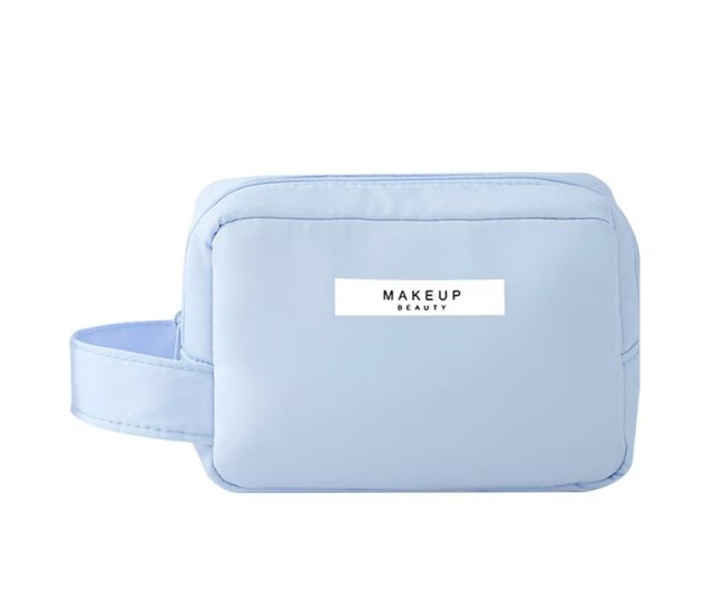 Portfard, Flippy, cu Maner, Material Impermeabil, pentru Cosmetice, 16 x 11 x 7 cm, Albastru