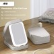 Portfard, Flippy, Geanta Cosmetice, cu Oglinda LED, 3 Moduri de Lumina, Incarcare USB, Baterie 1200 mAh, pentru Organizarea Cosmeticelor, 4 Compartimente, Imitatie Piele, Alb, 16.5x11.5x6 cm Portfard, Flippy, Geanta Cosmetice, cu Oglinda LED, 3 Moduri de Lumina, Incarcare USB, Baterie 1200 mAh, pentru Organizarea Cosmeticelor, 4 Compartimente, Imitatie Piele, Alb, 16.5x11.5x6 cm