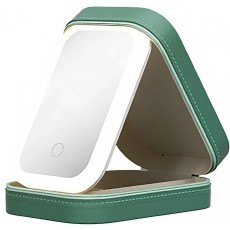 Portfard, Flippy, Geanta Cosmetice, cu Oglinda LED, 3 Moduri de Lumina, Incarcare USB, Baterie 1200 mAh, pentru Organizarea Cosmeticelor, 4 Compartimente, Imitatie Piele, Verde, 16.5x11.5x6 cm Portfard, Flippy, Geanta Cosmetice, cu Oglinda LED, 3 Moduri de Lumina, Incarcare USB, Baterie 1200 mAh, pentru Organizarea Cosmeticelor, 4 Compartimente, Imitatie Piele, Verde, 16.5x11.5x6 cm