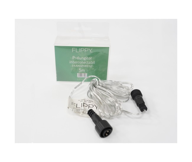 Prelungitor Instalatie Luminoasa, Flippy, 3 m, Voltaj Mic, Fir Transparent Prelungitor Instalatie Luminoasa, Flippy, 3 m, Voltaj Mic, Fir Transparent