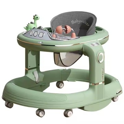 Premergator 4in1, Flippy, Antemergator, Balansoar, Scaun de Masa, Functie Muzicala, din ABS, Roti Universale, Inaltime Reglabila, Sistem Antirasturnare, Greutate Portanta 25 kg, +6 Luni, Verde