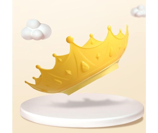 Viziera de Protectie Baie Pentru Copii, Fippy, Model Coroana, Dimensiune ajustabila, Durabil, Usor de curatat, Impotriva Samponului, pentru Ochi si Urechi, TPE+PP, Galbena Viziera de Protectie Baie Pentru Copii, Fippy, Model Coroana, Dimensiune ajustabila, Durabil, Usor de curatat, Impotriva Samponului, pentru Ochi si Urechi, TPE+PP, Galbena