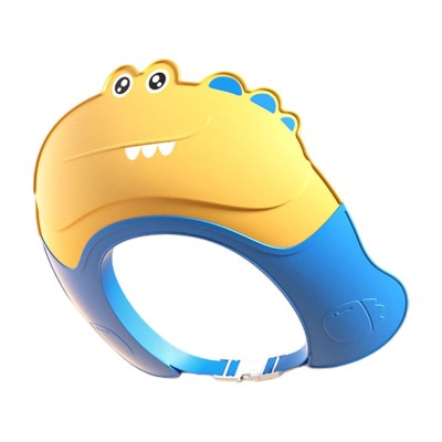 Casca de Dus, Flippy, Previne Scurgerea Apei si Samponului pe Fata, 0-12 Ani, Ajustabila, din TPE+PP, 20 x 23 cm, Model Crocodil, Galben/Albastru Casca de Dus, Flippy, Previne Scurgerea Apei si Samponului pe Fata, 0-12 Ani, Ajustabila, din TPE+PP, 20 x 23 cm, Model Crocodil, Galben/Albastru