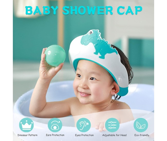 Viziera de Protectie Baie Pentru Copii, Fippy, Model Dinozaur, Dimensiune ajustabila, Durabil, Usor de curatat, Impotriva Samponului, pentru Ochi si Urechi, TPE+PP, 22x21 cm, Albastru Viziera de Protectie Baie Pentru Copii, Fippy, Model Dinozaur, Dimensiune ajustabila, Durabil, Usor de curatat, Impotriva Samponului, pentru Ochi si Urechi, TPE+PP, 22x21 cm, Albastru