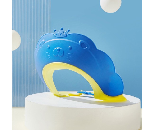 Viziera de Protectie Baie Pentru Copii, Fippy, Model Coronita Leu, Dimensiune ajustabila, Durabil, Usor de curatat, Impotriva Samponului, pentru Ochi si Urechi, TPE+PP, 21x20.5 cm, Albastru Viziera de Protectie Baie Pentru Copii, Fippy, Model Coronita Leu, Dimensiune ajustabila, Durabil, Usor de curatat, Impotriva Samponului, pentru Ochi si Urechi, TPE+PP, 21x20.5 cm, Albastru