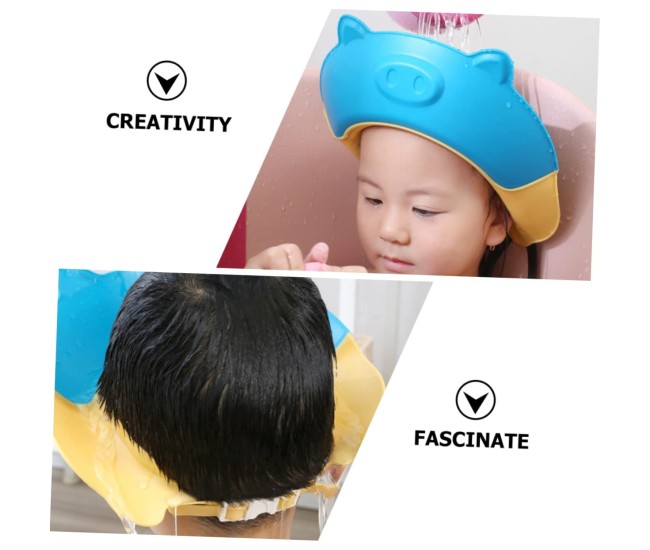 Viziera de Protectie Baie Pentru Copii, Fippy, Model Purcelus, Dimensiune ajustabila, Durabil, Usor de curatat, Impotriva Samponului, pentru Ochi si Urechi, TPE+PP, 23x23 cm, Albastru Viziera de Protectie Baie Pentru Copii, Fippy, Model Purcelus, Dimensiune ajustabila, Durabil, Usor de curatat, Impotriva Samponului, pentru Ochi si Urechi, TPE+PP, 23x23 cm, Albastru