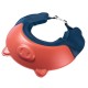 Viziera de Protectie Baie Pentru Copii, Fippy, Model Purcelus, Dimensiune ajustabila, Durabil, Usor de curatat, Impotriva Samponului, pentru Ochi si Urechi, TPE+PP, 23x23 cm, Rosu