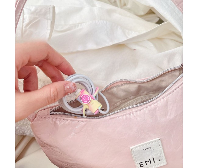 Protectie cablu USB, din silicon, model 1, multicolor