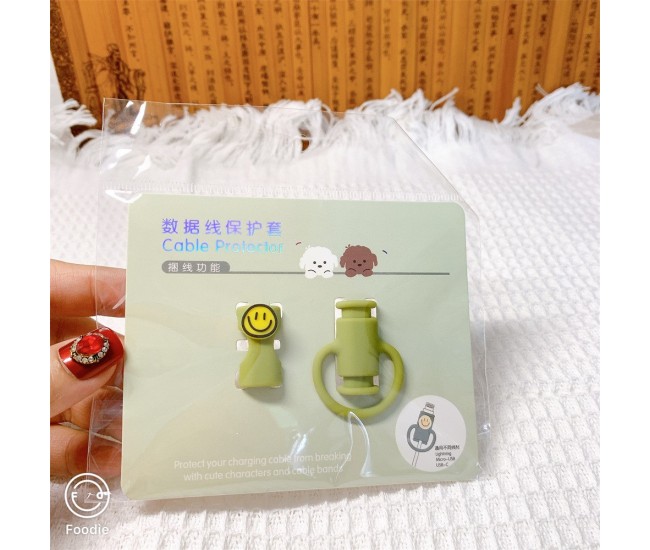 Protectie cablu USB Flippy, din silicon, model 3, multicolor