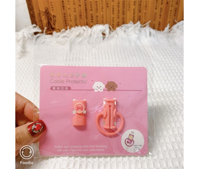 Protectie cablu USB Flippy, din silicon, model 5, multicolor