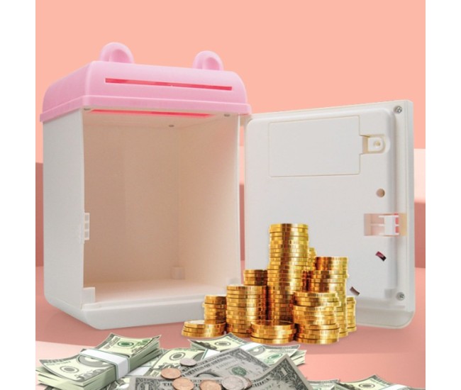 Pusculita pentru Fetite, Flippy, Pusculita pentru Economii PIGGY BOX, Pusculita Simpla cu Key Access, 17 x 11.5 x 10 cm, 400 gr, Alb Roz Pusculita pentru Fetite, Flippy, Pusculita pentru Economii PIGGY BOX, Pusculita Simpla cu Key Access, 17 x 11.5 x 10 cm, 400 gr, Alb Roz