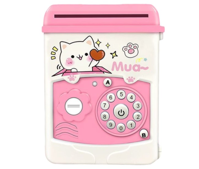 Pusculita pentru Fetite, Flippy, Pusculita pentru Economii PIGGY BOX, Pusculita Simpla cu Key Access, 17 x 11.5 x 10 cm, 400 gr, Alb Roz Pusculita pentru Fetite, Flippy, Pusculita pentru Economii PIGGY BOX, Pusculita Simpla cu Key Access, 17 x 11.5 x 10 cm, 400 gr, Alb Roz