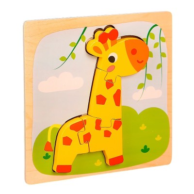 Puzzle Montessori din Lemn pentru Copii, Flippy, 3D, 0-3 Ani, Model Girafa, Educativ, Intuitiv, Creativ, 4 Piese, 15x15x0.5 cm, Multicolor Puzzle Montessori din Lemn pentru Copii, Flippy, 3D, 0-3 Ani, Model Girafa, Educativ, Intuitiv, Creativ, 4 Piese, 15x15x0.5 cm, Multicolor