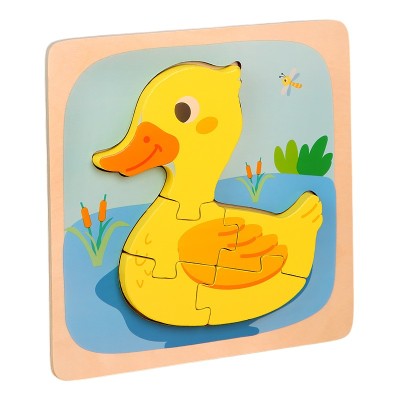 Puzzle Montessori din Lemn pentru Copii, Flippy, 3D, 0-3 Ani, Model Ratusca, Educativ, Intuitiv, Creativ, 5 Piese, 15x15x0.5 cm, Multicolor Puzzle Montessori din Lemn pentru Copii, Flippy, 3D, 0-3 Ani, Model Ratusca, Educativ, Intuitiv, Creativ, 5 Piese, 15x15x0.5 cm, Multicolor