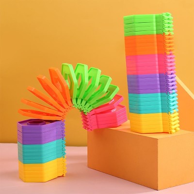 Puzzle pentru copii, Flippy, fidget loop, functie stivuire, bucle, decompresie, curcubeu, 20 cm Puzzle pentru copii, Flippy, fidget loop, functie stivuire, bucle, decompresie, curcubeu, 20 cm