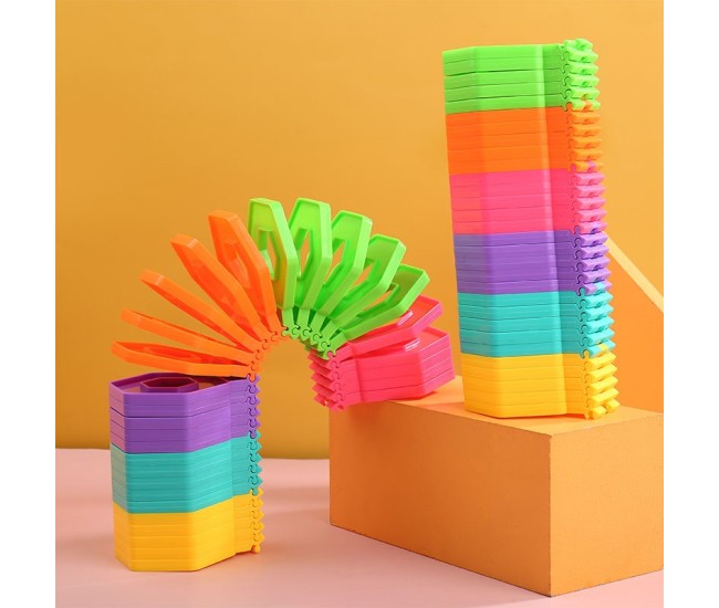 Puzzle pentru copii, Flippy, fidget loop, functie stivuire, bucle, decompresie, curcubeu, 20 cm Puzzle pentru copii, Flippy, fidget loop, functie stivuire, bucle, decompresie, curcubeu, 20 cm