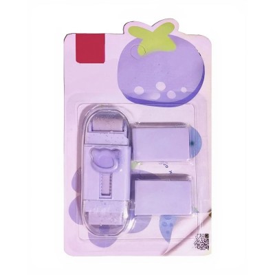 Radiera Retractabila, Flippy, Model Ursulet, Reglare Push-Pull, Radiera de tip Push, Doua Radiere de Rezerva in set din Cauciuc, Mov Radiera Retractabila, Flippy, Model Ursulet, Reglare Push-Pull, Radiera de tip Push, Doua Radiere de Rezerva in set din Cauciuc, Mov