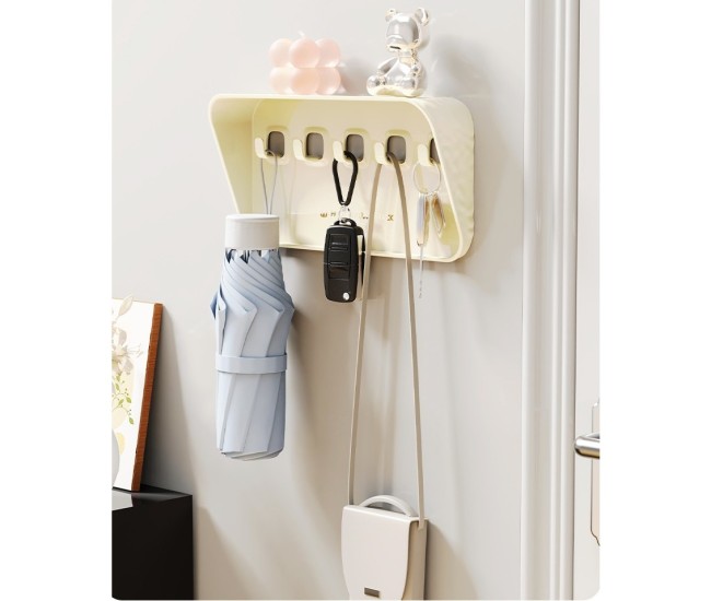 Raft de Depozitare cu Carlig, Flippy, Pentru Chei, Bijuterii, 20.3 x 4.6 x 10.3 cm, Alb Raft de Depozitare cu Carlig, Flippy, Pentru Chei, Bijuterii, 20.3 x 4.6 x 10.3 cm, Alb