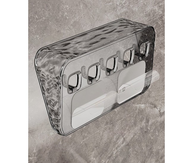 Raft de Depozitare cu Carlig, Flippy, Pentru Chei, Bijuterii, 20.3 x 4.6 x 10.3 cm, Gri Raft de Depozitare cu Carlig, Flippy, Pentru Chei, Bijuterii, 20.3 x 4.6 x 10.3 cm, Gri