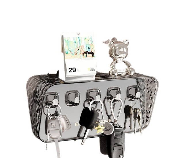 Raft de Depozitare cu Carlig, Flippy, Pentru Chei, Bijuterii, 20.3 x 4.6 x 10.3 cm, Gri Raft de Depozitare cu Carlig, Flippy, Pentru Chei, Bijuterii, 20.3 x 4.6 x 10.3 cm, Gri