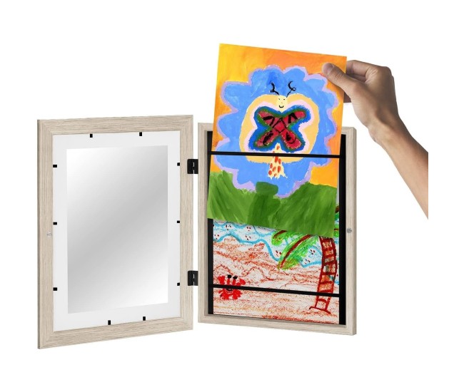 Rama Foto Flippy, din Lemn, cu Spatiu Pentru Depozitare, Pentru Desene si Picturi A4, Sticla Securizata, Rama MDF, Maro Rama Foto Flippy, din Lemn, cu Spatiu Pentru Depozitare, Pentru Desene si Picturi A4, Sticla Securizata, Rama MDF, Maro