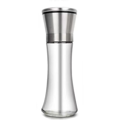 Rasnita Manuala pentru boabe, Flippy, Rasnita pentru Piper Sare Cafea, din Sticla cu Otel inoxidabil, 19.2 x 6.4 cm, volum 200 ml, Transparenta cu Capac din Inox Rasnita Manuala pentru boabe, Flippy, Rasnita pentru Piper Sare Cafea, din Sticla cu Otel inoxidabil, 19.2 x 6.4 cm, volum 200 ml, Transparenta cu Capac din Inox
