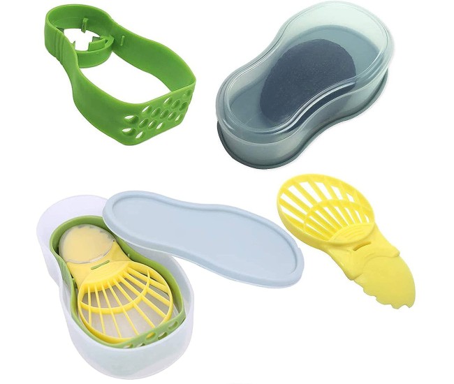 Recipient de Depozitare Avocado 5in1, Flippy, Etans, pentru Frigider, din Plastic, Dispozitiv de Taiat, Curatat, Feliat, 14x4x7 cm, Verde Recipient de Depozitare Avocado 5in1, Flippy, Etans, pentru Frigider, din Plastic, Dispozitiv de Taiat, Curatat, Feliat, 14x4x7 cm, Verde