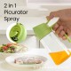 Recipient pentru Ulei 2 in 1, Flippy, Set 2 Bucati, Functie Spray & Turnare, din Sticla, Fara Scurgere, 18.5 x 8 x 8 cm, 470 ml/buc, Sticla Teansparenta, Verde/Negru