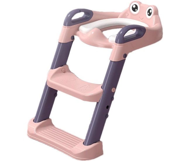 Reductor si Scaunel Inaltator WC, Flippy, pentru Copii 1 - 7 Ani, 2 Trepte Reglabile, Pliabil, Colac Moale, cu Spatar si Manere, Inaltime 54/58 cm x 39.5 x 35 cm, din Plastic+PVC, Roz/Mov Reductor si Scaunel Inaltator WC, Flippy, pentru Copii 1 - 7 Ani, 2 Trepte Reglabile, Pliabil, Colac Moale, cu Spatar si Manere, Inaltime 54/58 cm x 39.5 x 35 cm, din Plastic+PVC, Roz/Mov