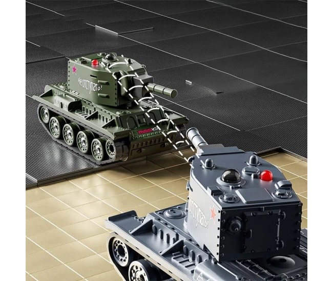 Mini Tanc cu Telecomanda, Flippy, Wireless, 4 x 8 x 4 cm, cu Infrarosu, Gri